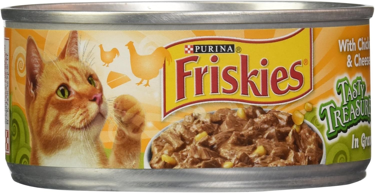 Friskies-Canned-Tasty-Treasures-Cat-Food,-Chicken-And-Cheese-in-gravy,-Oz----585
