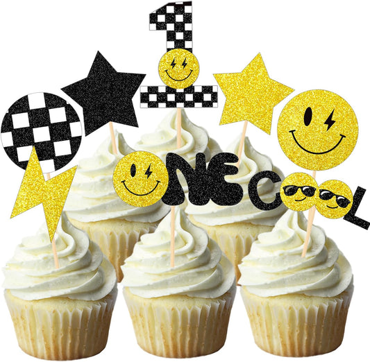 24Pcs-One-Happy-Dude-1st-Birthday-Cupcake-1834