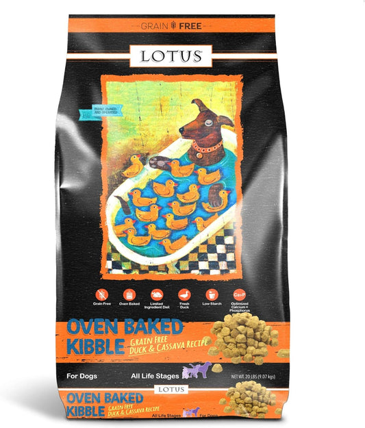 Lotus-Alimento-seco-para-perros,-20-libras,-pato-y-743