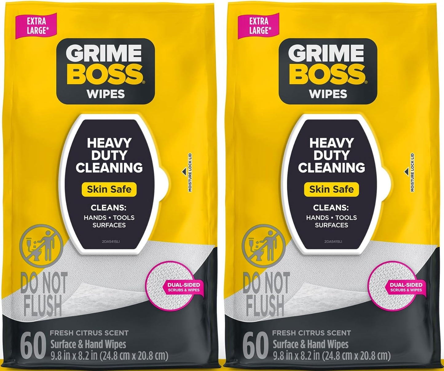 Grime-Boss-Heavy-Duty-Surface-and-Hand-Wipes-(2x60ct)-|-3944