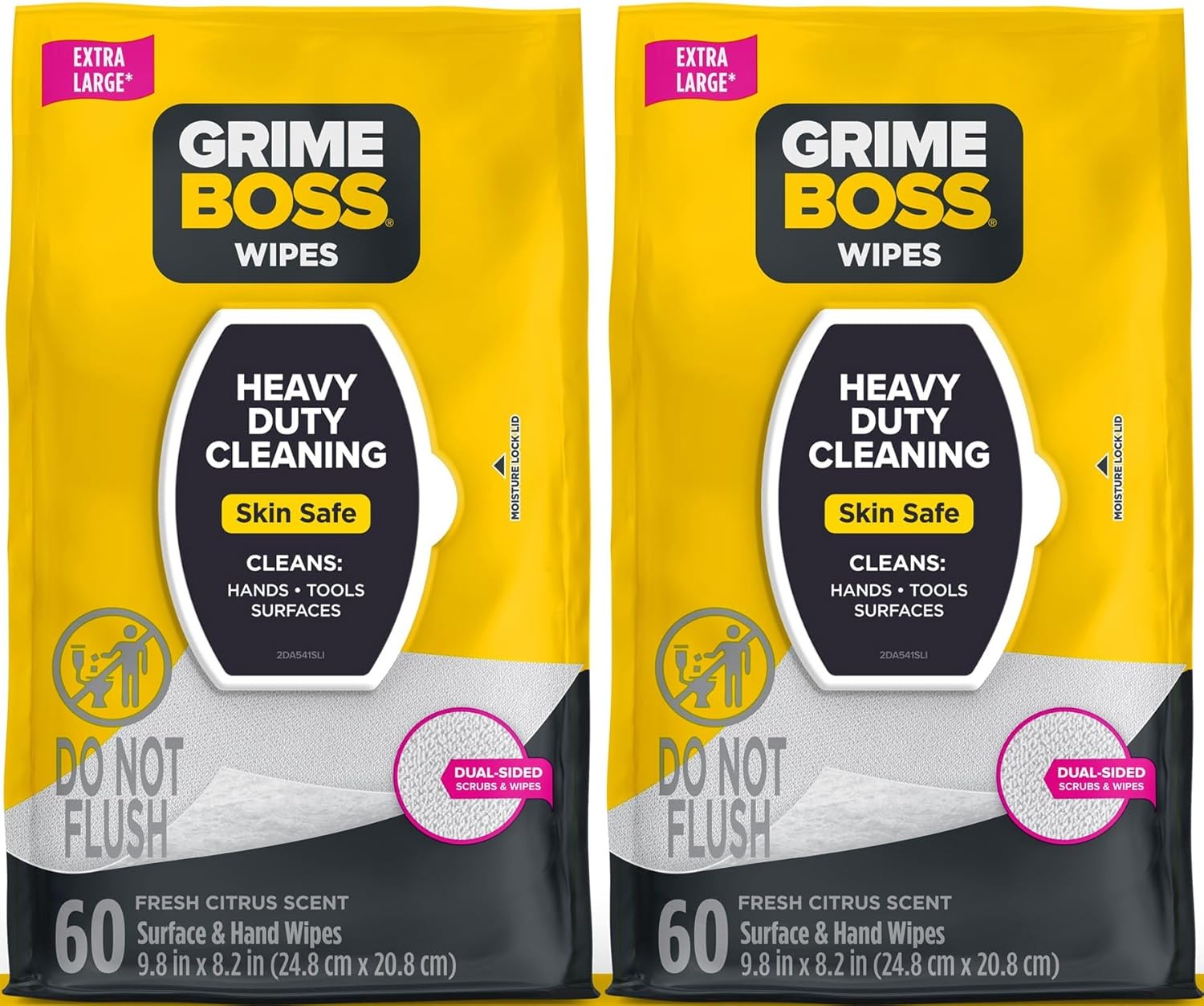 Grime-Boss-Heavy-Duty-Surface-and-Hand-Wipes-(2x60ct)-|-3944