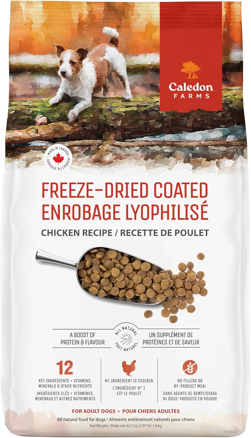 Caledon-Farms-Freeze-Dried-Coated-Chicken-Recipe-Premium-Dry-Dog-Food-3.9lb-----310