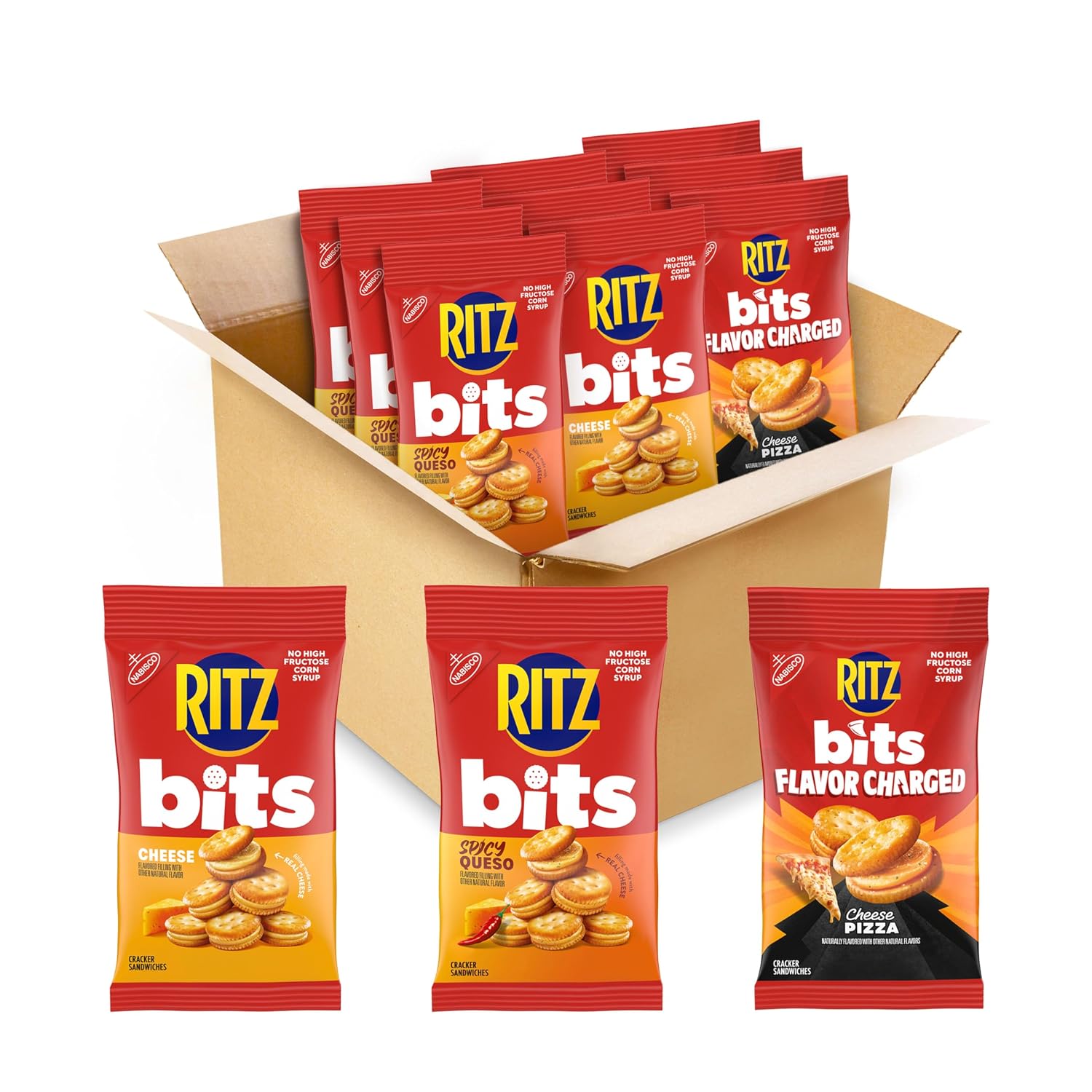 ??RITZ-Bits-Flavor-Charged-Sandwich-Crackers-Variety-Pack,-9-Bags?-|--Snacks-for-Kids-Adults,-1608