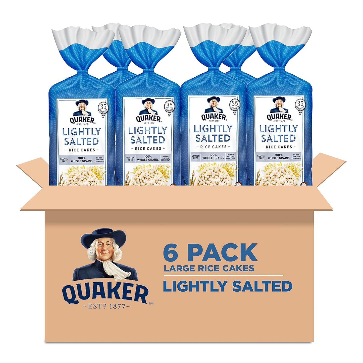 Quaker-Large-Rice-Cakes,-Lightly-Salted,-Gluten-Free,-1-Whole-Grains,--4.47-Oz,-Pack-6-2452