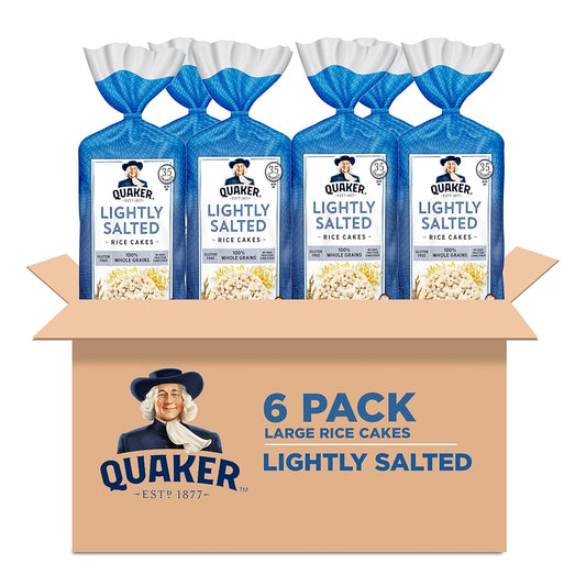 Quaker-Large-Rice-Cakes,-Lightly-Salted,-Gluten-Free,-1-Whole-Grains,--4.47-Oz,-Pack-6-2452