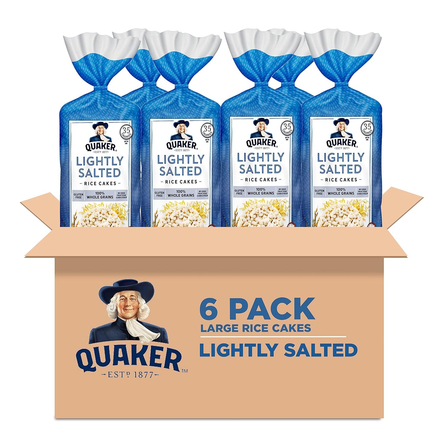 Quaker-Large-Rice-Cakes,-Lightly-Salted,-Gluten-Free,-1-Whole-Grains,--4.47-Oz,-Pack-6-2674