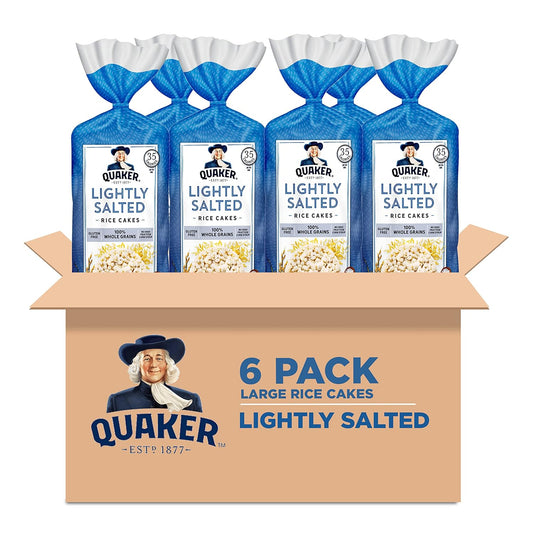 Quaker-Large-Rice-Cakes,-Lightly-Salted,-Gluten-Free,-1-Whole-Grains,--4.47-Oz,-Pack-6-2674