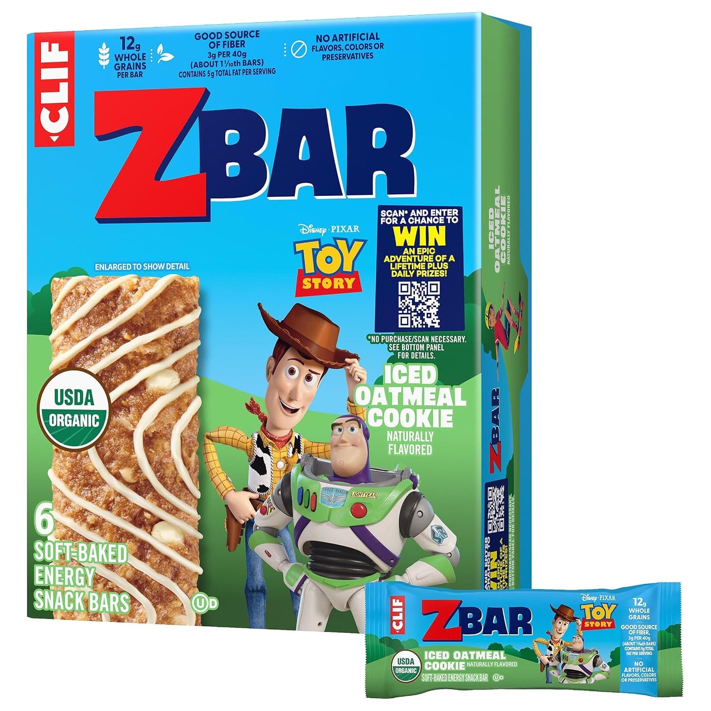 Zbar-Iced-Oatmeal-Cookie-Soft-Baked-Snack-Bars,-Organic-Granola-Bars,-6ct--|-USDA-Organic,-Artificial-559