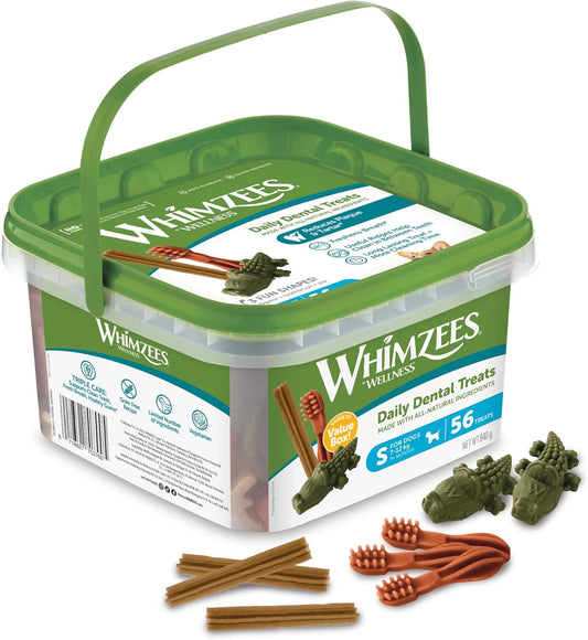 Whimzees-Natural-Dental-Dog-Chew-Long-lasting,-Variety-Box-Mixed-Shapes,-56-1493