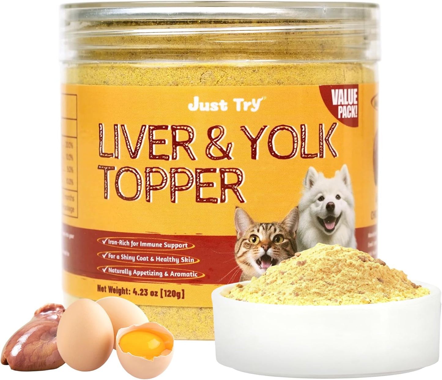 Just-Try-4.23-OZ-Cat-&-Dog-Food-Toppers-with-Chicken-Freeze-Egg-for977