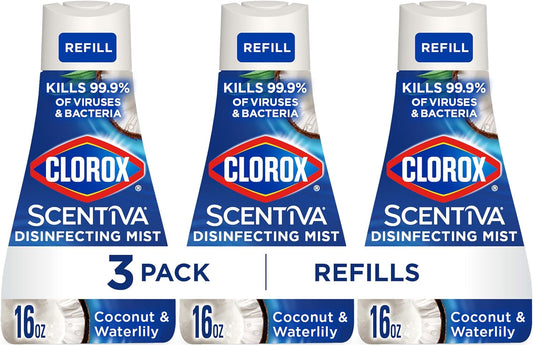 Clorox-Scentiva-Disinfecting-Mist,-Coconut-and-Waterlily,-Refill,-16-Fluid-2934