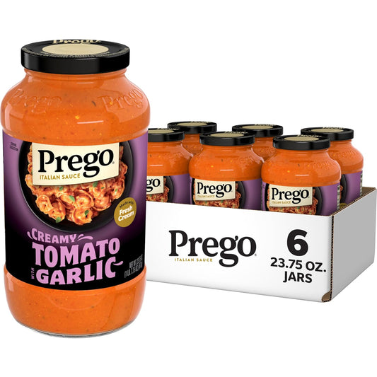 Prego-Creamy-Tomato-Pasta-Sauce-With-Garlic,-23.75-oz-Jar-(6-Pack)-506