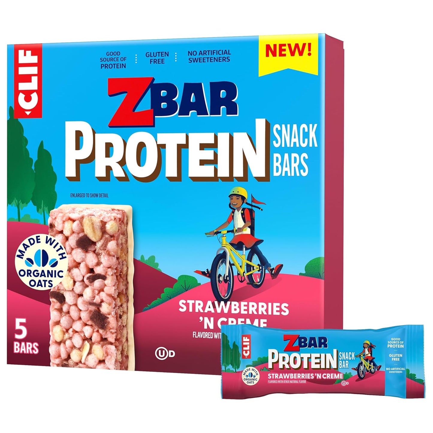 Zbar-Protein-Strawberries-'N-Creme-Snack-Bars,-Gluten-Free,-5ct-|--5g-Protein,-Gluten-Made-2189