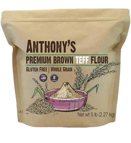 Anthony's-Brown-Teff-Flour,-5-lb,-Gluten-Free,-Non-GMO,-Vegan---2