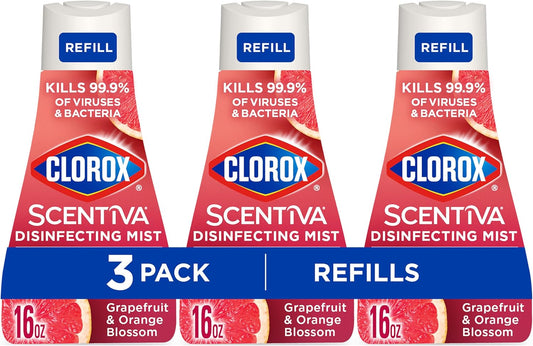 Clorox-Scentiva-Disinfecting-Mist,-Grapefruit-and-Orange-Blossom,-Refill,-16-1125