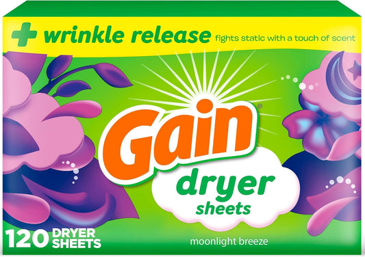 Gain-dryer-sheets-Plus-Wrinkle-Release,-Moonlight-Breeze-Scent,-120-Count,-Fights-1757