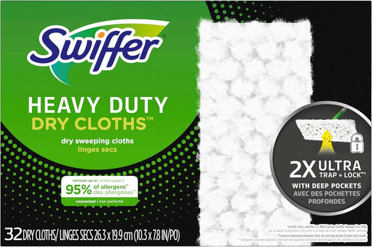 Swiffer-Sweeper-Heavy-Duty-Dry-Multi-Surface-Cloth-Refills-for-Floor-Sweeping-and-Cleaning,-Unscented,-32-1716