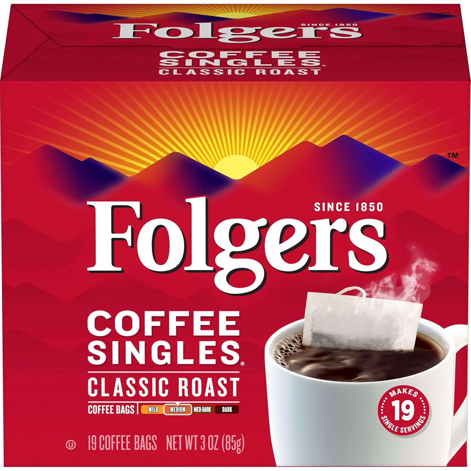 Folgers-Classic-Roast-Coffee-Singles,-19-ct-------------2944