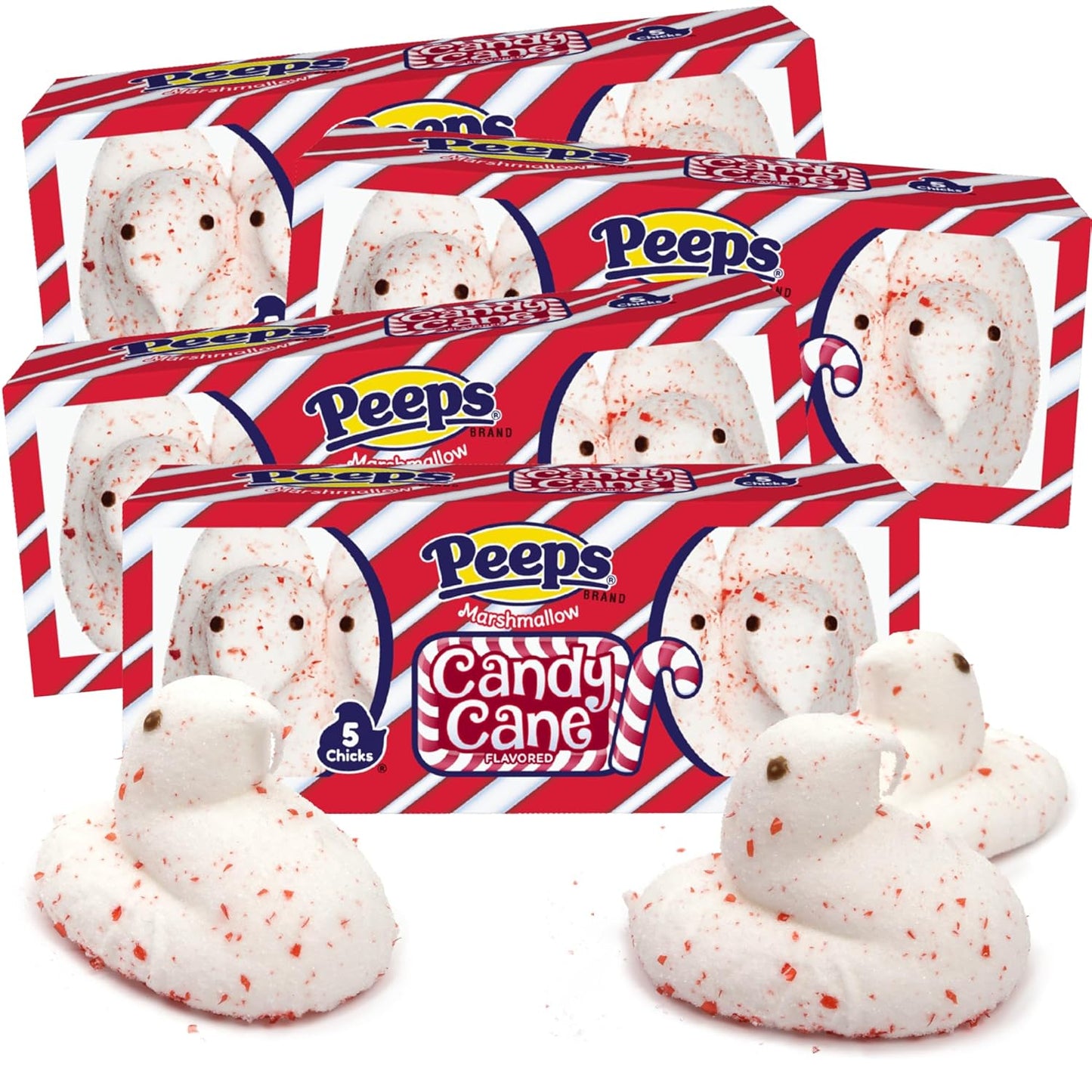 Candy-Cane-Peeps-Marshmallow-Chicks,-Festive-Holiday-Peppermint-Treats,-Christmas-Dessert-Toppers-Stocking---1413