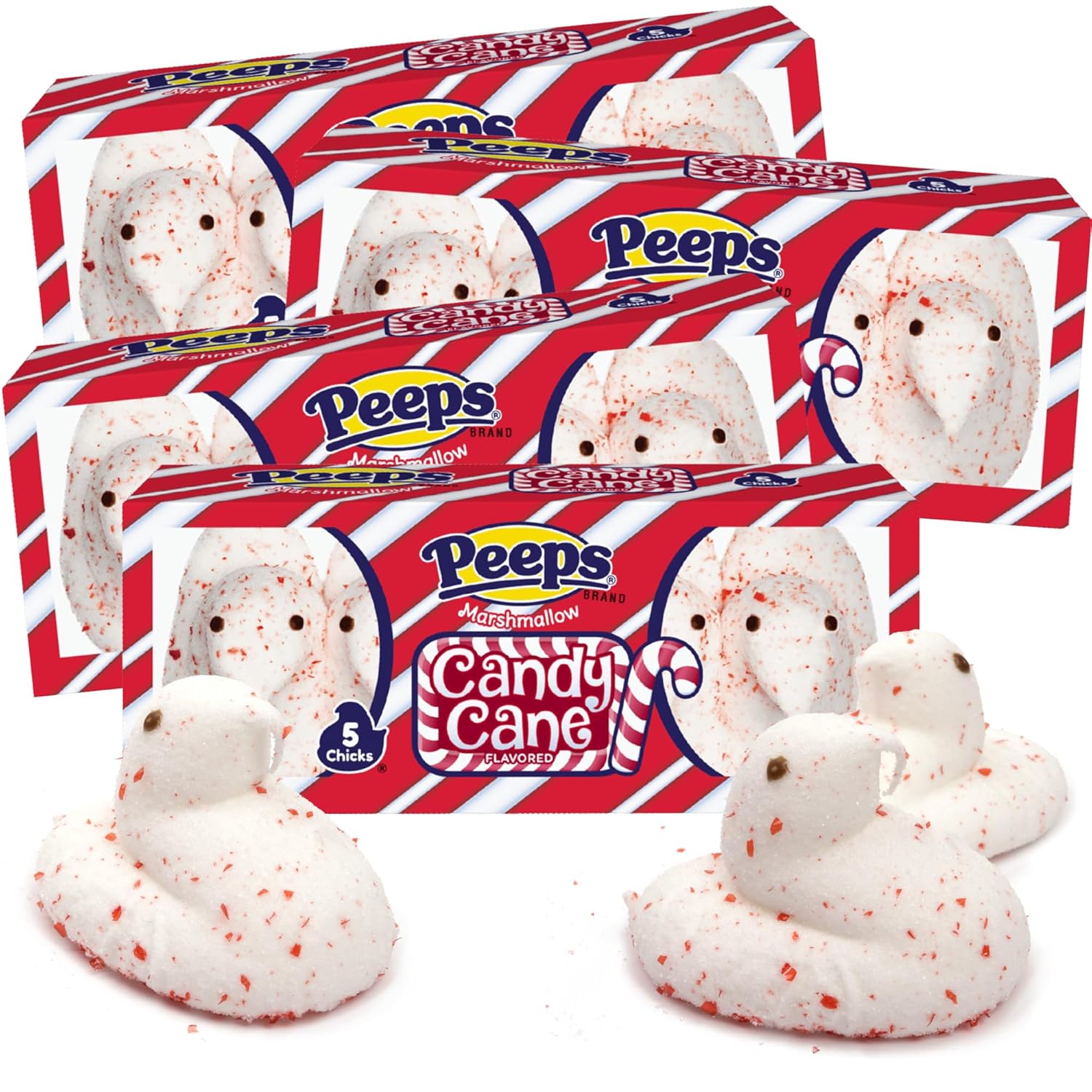 Candy-Cane-Peeps-Marshmallow-Chicks,-Festive-Holiday-Peppermint-Treats,-Christmas-Dessert-Toppers-Stocking---1413