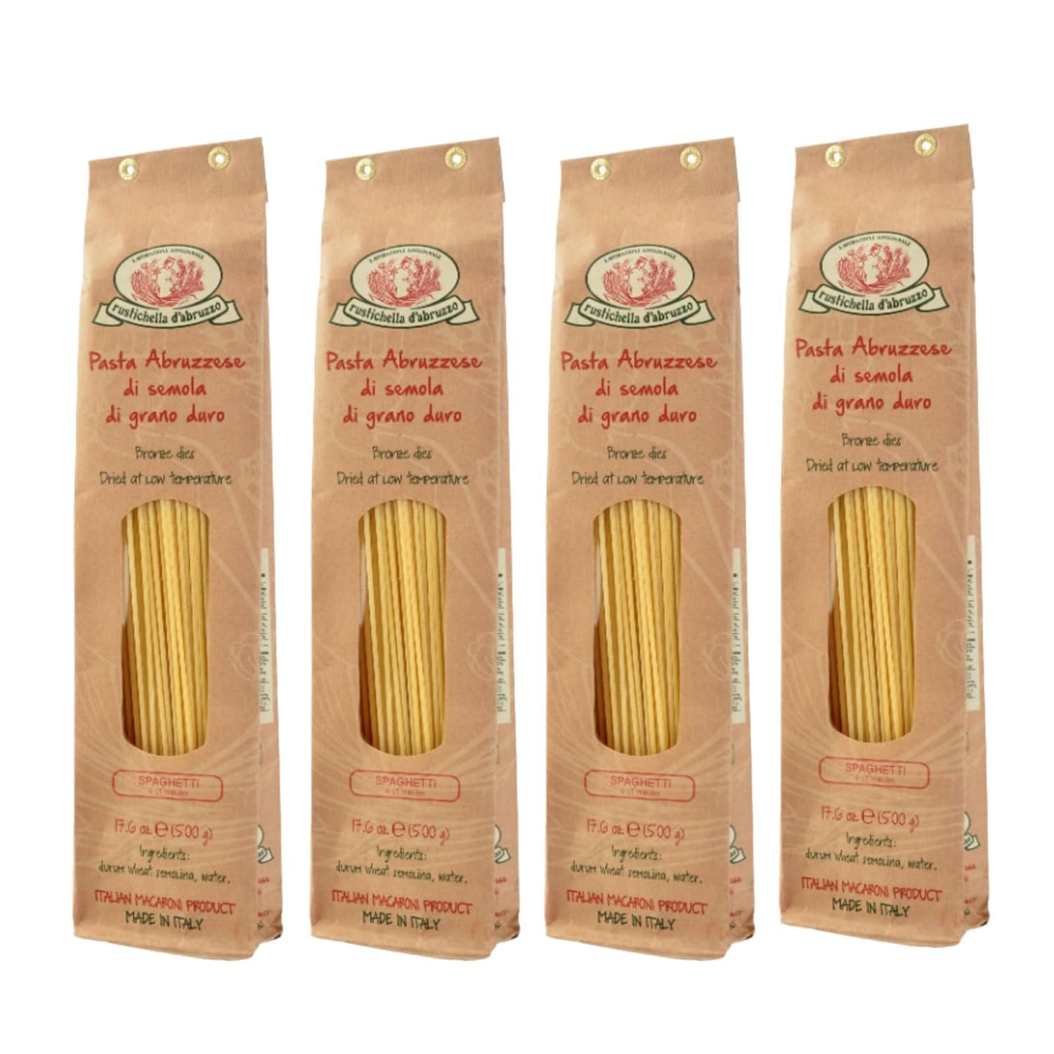 Rustichella-d'Abruzzo-Spaghetti-(Pack-of-4)-500g-Each-350