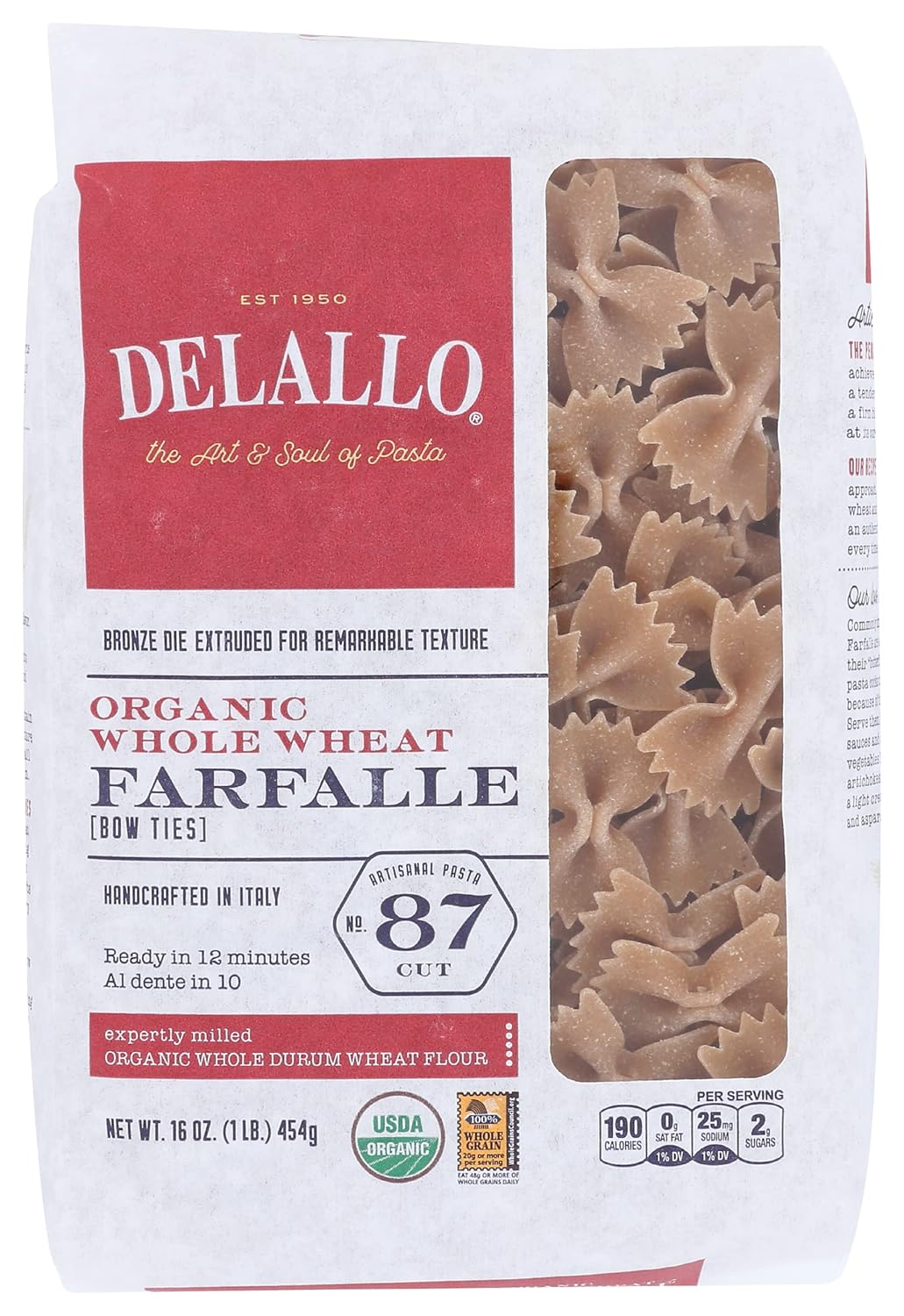 DeLallo-Pasta-Whole-Wheat-Farfalle,-16-oz-------899