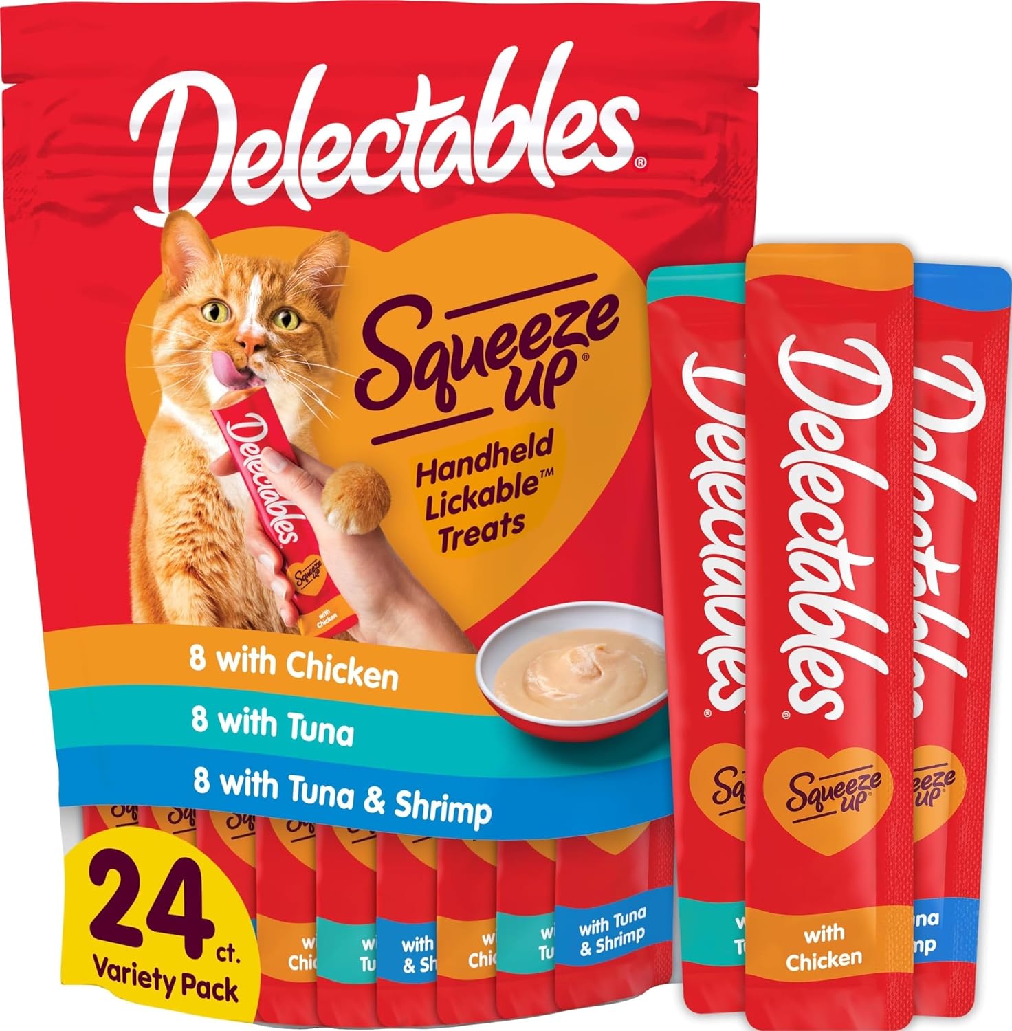Delectables-Squeeze-Up-Variety-Pack,-Creamy-Squeezable-Puree,-Lickable-Wet-Cat-Treats,-Grain-Free,-643