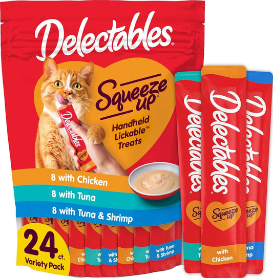 Delectables-Squeeze-Up-Variety-Pack,-Creamy-Squeezable-Puree,-Lickable-Wet-Cat-Treats,-Grain-Free,-643