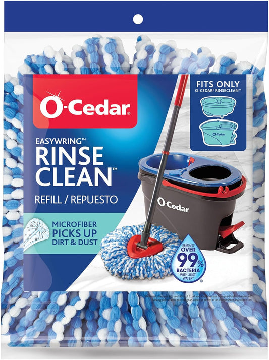 O-Cedar-EasyWring-RinseClean-Spin-Mop-Microfiber-Refill,-1-Pack,-Blue---5235