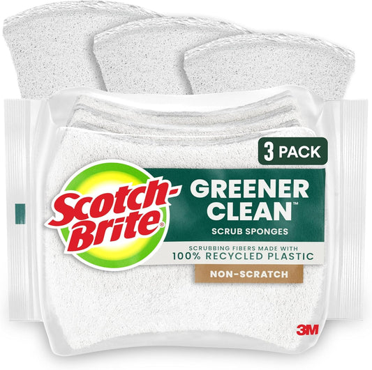 Scotch-Brite-Greener-Clean-Non-Scratch-Scrub-Sponge,-Sponge-for-Washing-Dishes,-4561