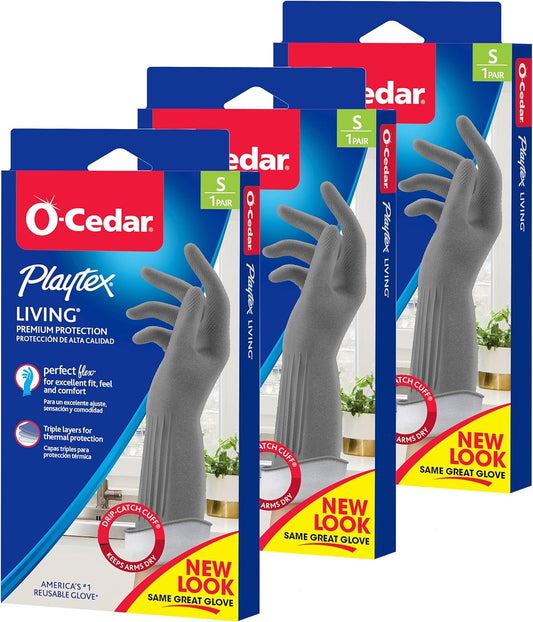 Playtex-Living-Reuseable-Rubber-Cleaning-Gloves,-Color-May-Vary-(Small,-4006