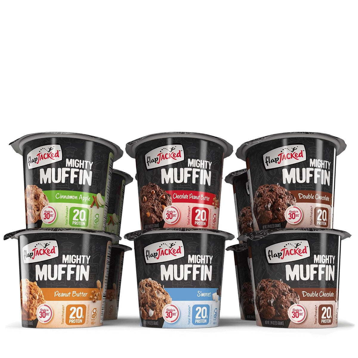 FlapJacked-Mighty-Muffins,-Gluten-Free-Variety|-High-Protein-(20g)-+-Probiotics,-222