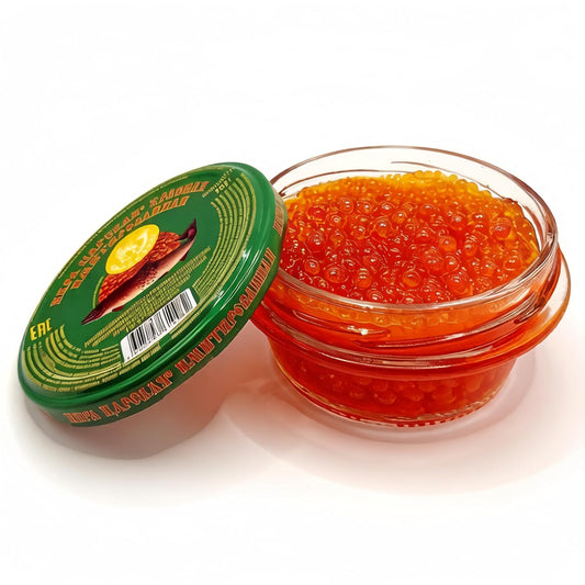 QIXINLIZY-Russian-Style-Red-Salmon-Roe-Caviar-3.7-oz/105g,-Premium-Brined-Fish-Roe,-244