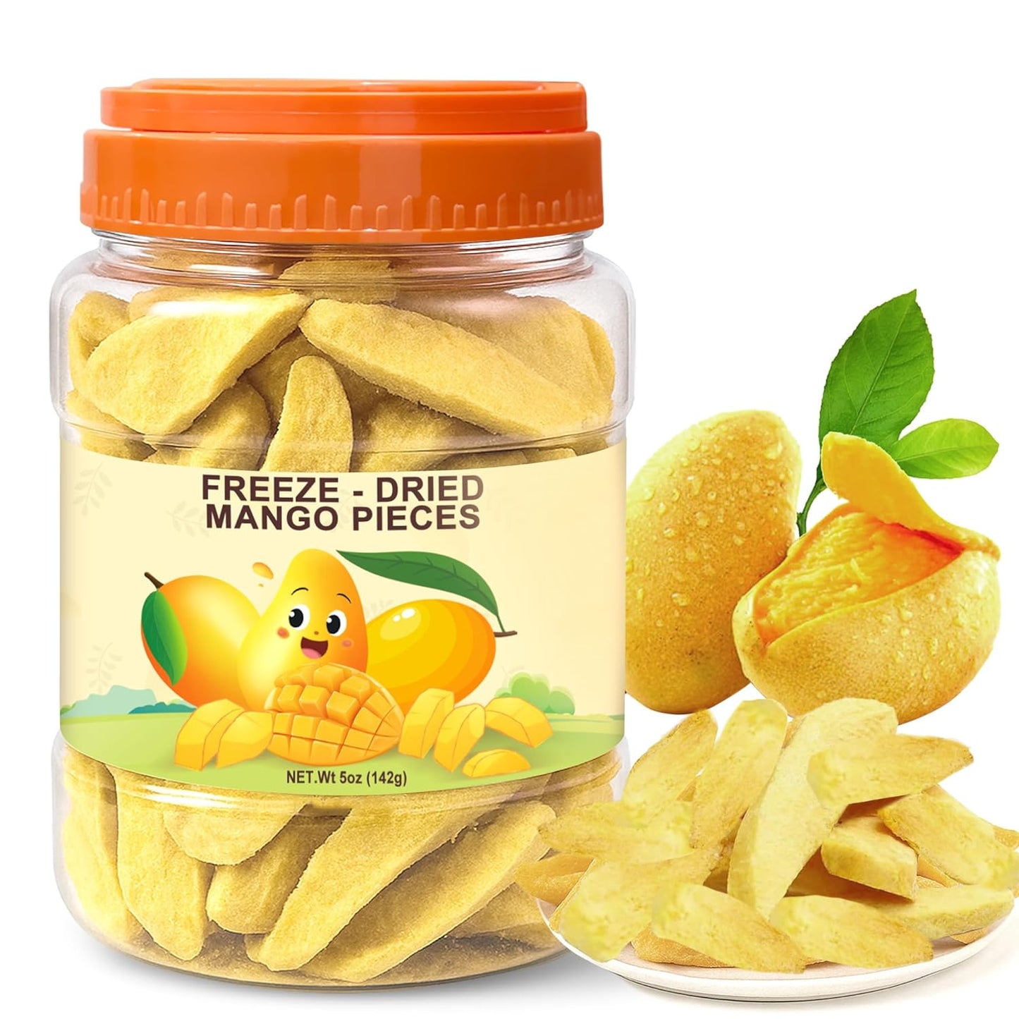 5-Oz-Premium-Freeze-Dried-Mango-Sliced,-Freeze-Dried-Fruit-Mangoes,-Crunchy-Natural-with-Calories,-241