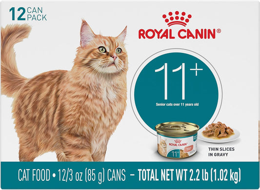 Royal Canin Feline Health Nutrition Aging 11+ Wet Cat Food for Seniors, Thin Slices in Gravy