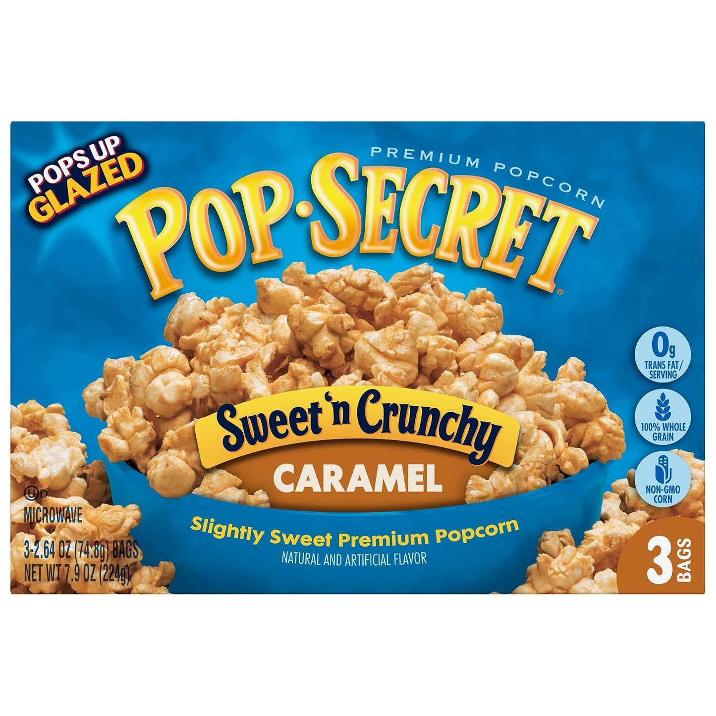 Pop-Secret-Popcorn,-Sweet-'n-Crunchy-Caramel,-Microwave-Bags-3-Count--Box----1888