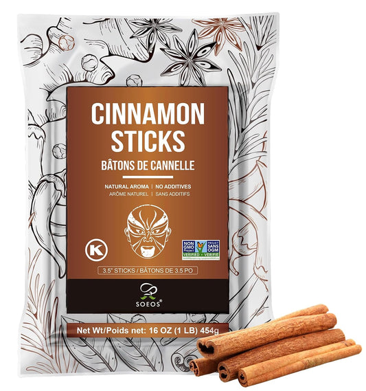 Soeos-Cinnamon-Sticks,-16-oz-(454g),-3.5"-Length,-1-Raw,-Non-GMO,-Kosher-1740