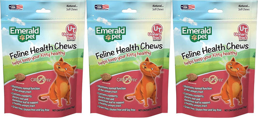 Emerald-Pet-3-Pack-of-Urinary-Tract-Support-Feline-Health-Chews,-2.5-Ounces-Each,-103