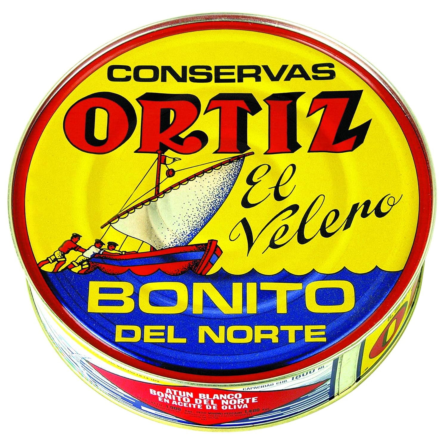 Ortiz-Bonito-Tuna-In-Olive-Oil-Round-Tin,-3.24-Ounce-(Pack-of-5)-154