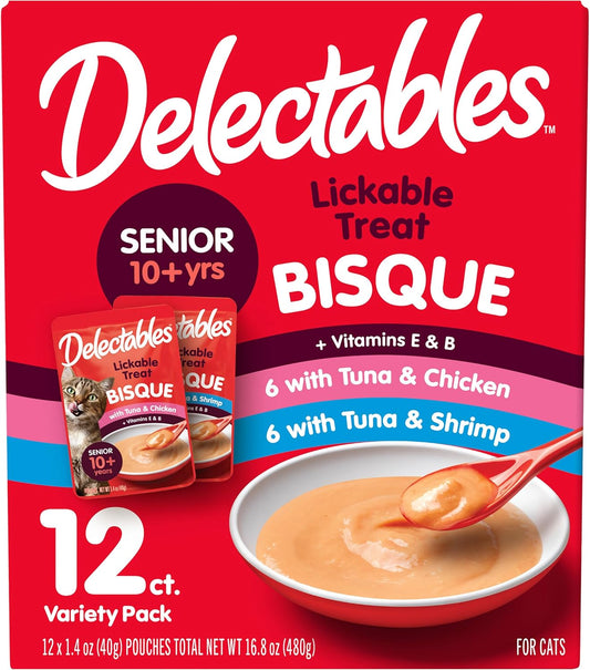 Delectables-Lickable-Treat-Bisque-Senior-10+-Wet-Cat-Treat-Variety-Pack,-Topper,-Grain-Free,-Fillers,1934