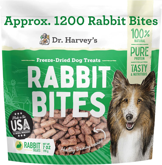 Dr.-Harvey's-Rabbit-Bites-Freeze-Dried-Raw-Dog-Treats,-Single-Ingredient,-All-Natural-Meat-1715