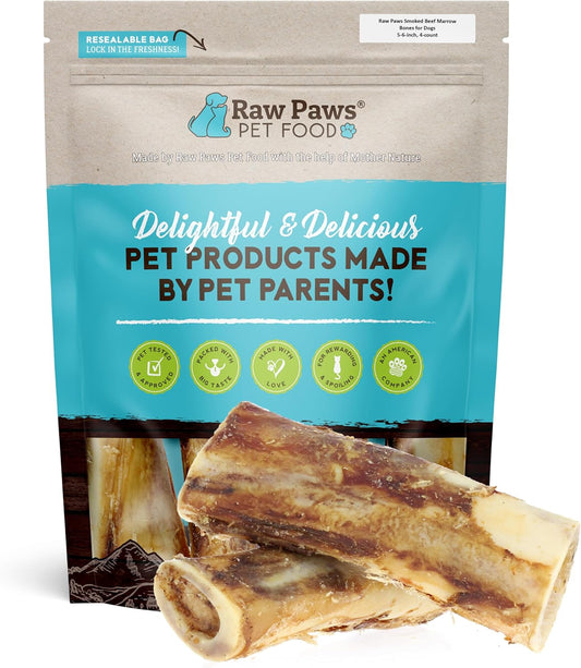 Raw-Paws-Smoked-Beef-Marrow-Bones-for-Dogs---6-Inch-(4-Count)-in-1129