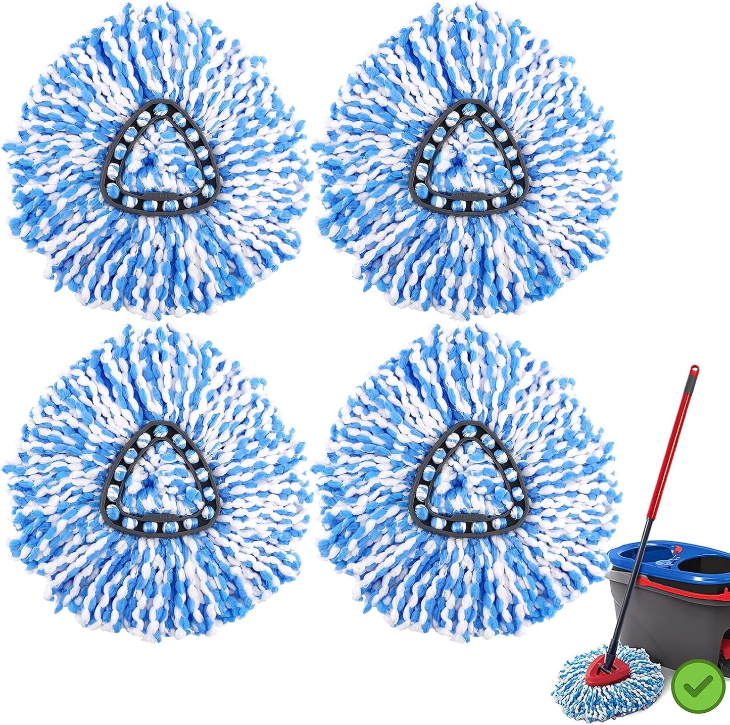 4-Pack-Mop-Replace-Heads-for-O-Ceda-RinseClean-2-Tank-System,-679