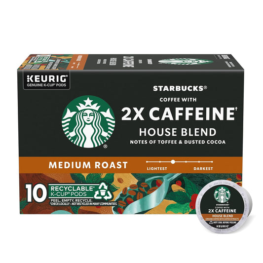 Starbucks K-Tazas de café con 2 x cafeína | Cápsulas de café para cafeína Keurig | 6 cajas (60 cápsulas) ----------------------628