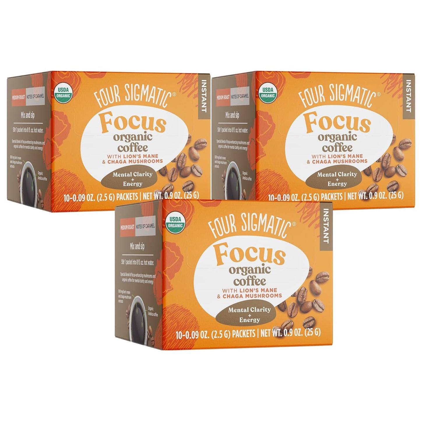 Four-Sigmatic-Mushroom-Mix-Coffee-Lion's-Mane-|-Focus-|-Pack-of-3-2638