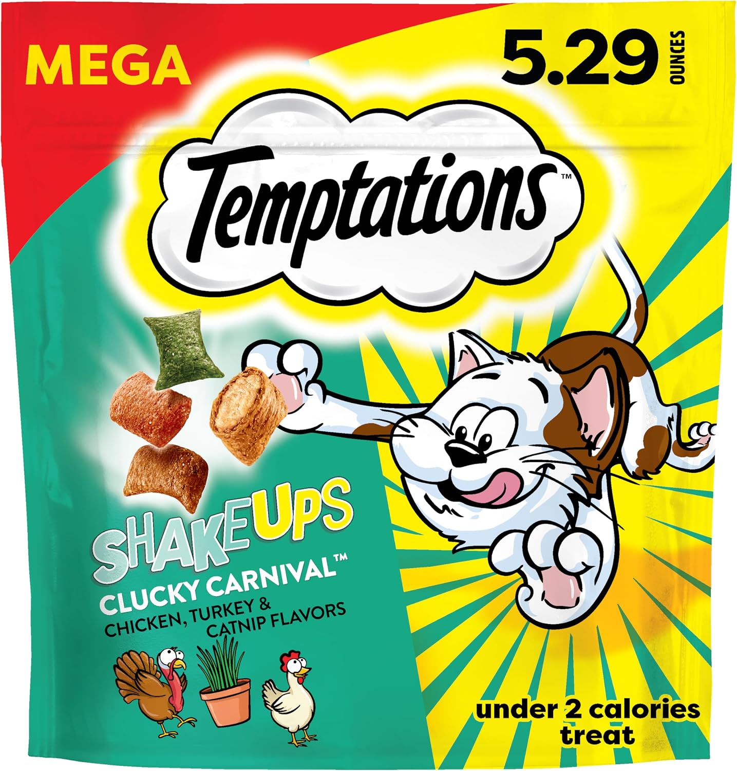 Temptations-Cat-Treat-ShakeUps,-Crunchy-and-Soft-Cat-Treats,-Clucky-Carnival,-5.29-oz.-Pouch-625
