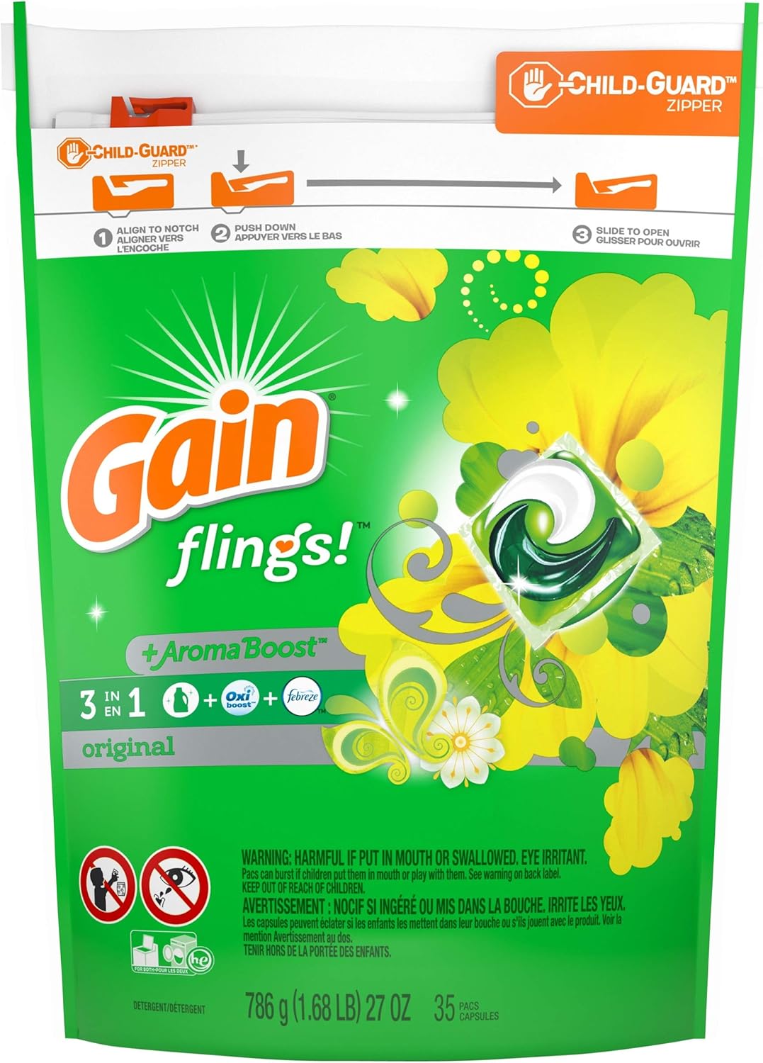 Gain-Flings-Laundry-Detergent-Pacs,-Original,-35-Count-(Packaging-May-Vary)---358