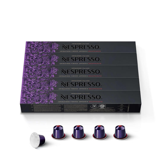 Nespresso-Capsules-Original-Line,-Arpeggio-Decaffeinato,-Dark-Roast-Coffee,-50-Count-Coffee-Pods---3095