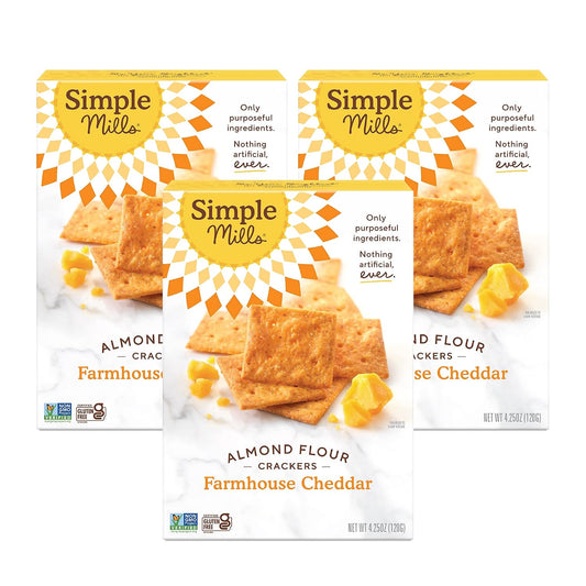 Simple-Mills-Almond-Flour-Crackers,-Farmhouse-Cheddar,-4.25-oz,-3-count------1275