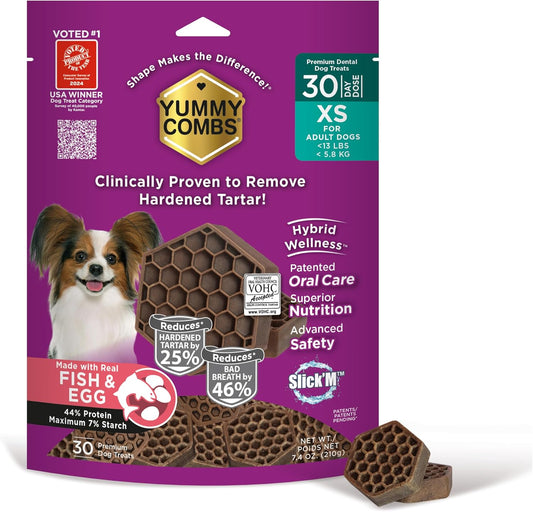 Yummy-Combs-Dog-Dental-Treats-–-Fish-&-Egg-Protein-–-VOHC-2176